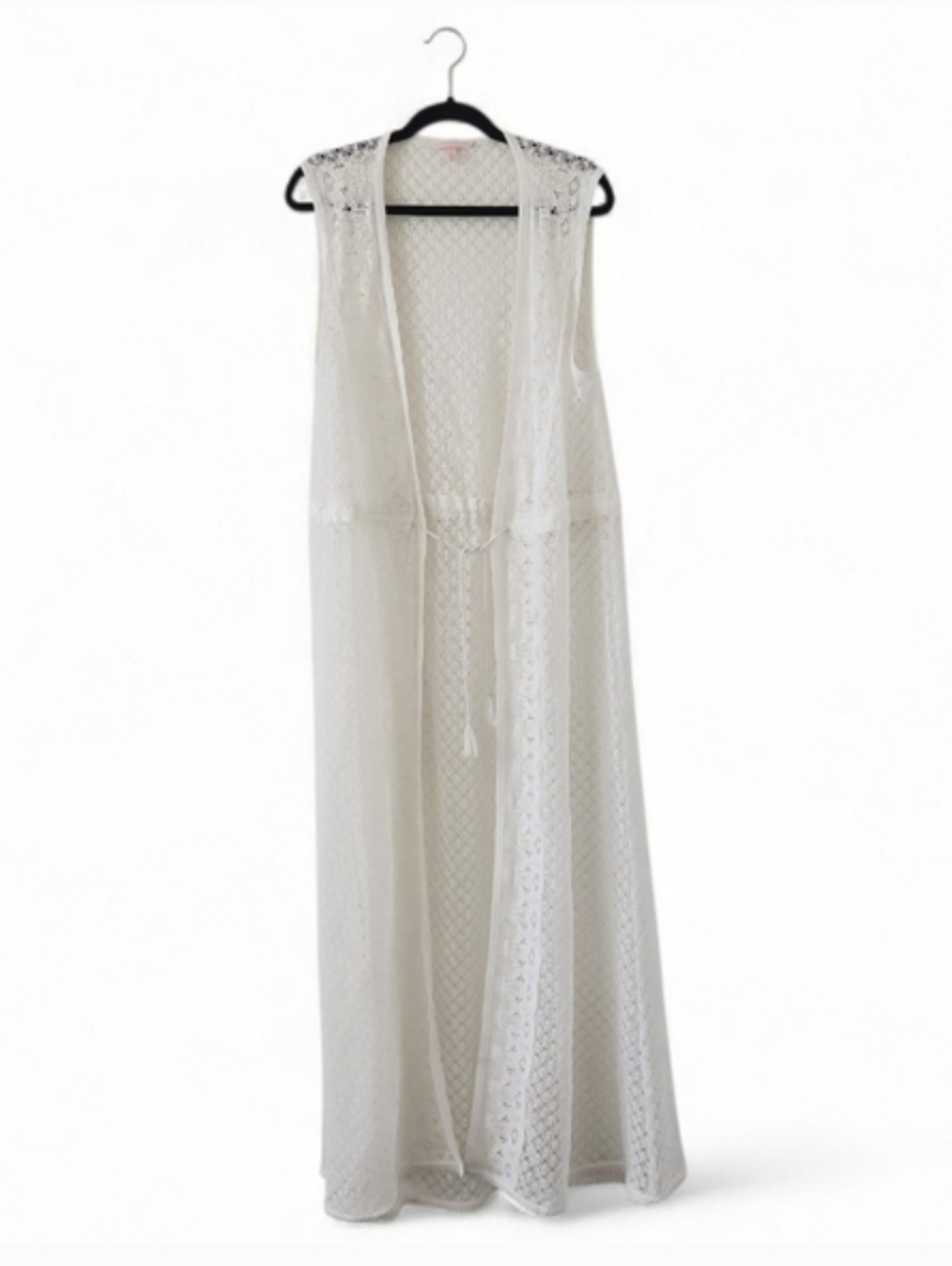 Victoria' Secret Knit Crochet Tie Front Maxi Swim Cover Up